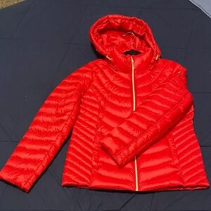 Michael Kors Vibrant Red Puffer Jacket